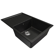 Мойкa MIXLINE ML-GM19 с крылом, ультра-черная (344), 750*500*200мм