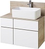 Столешница AQUATON Мишель 80 c панелью, дуб эндгрейн