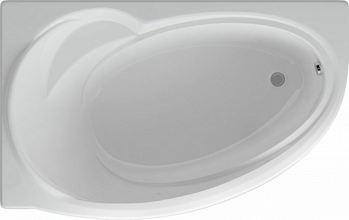 Акриловая ванна Aquatek Бетта 170x97 L, с каркасом,фронтальным экраном, сливом-переливом