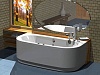 Акриловая ванна Aquatek Морфей 190x90, с каркасом, фронтальным экраном, сливом-переливом
