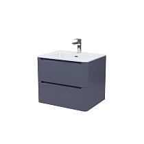 Тумба с умывальником, подвесная, 60 см, темно-серый, Edifice, IDDIS, EDI60D0i95K подходит умыв. 0106000i28