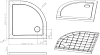 Поддон для душа Cezares SMC R 100x100 см