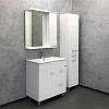 Мебель для ванной Comforty Модена М 75, напольная, белая матовая с раковиной Quadro 75