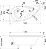 Акриловая ванна 1MarKa Piccolo 150x75 L