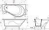 Ванна из искусственного камня Эстет Грация 170x95 R 