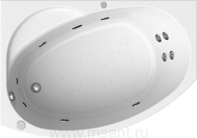 Акриловая гидромассажная ванна Vannesa (Radomir ) Монти 150х105, с каркасом и экраном, актив, L