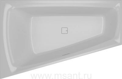 Акриловая ванна Riho LED Smart 170х110 R