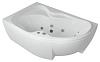 Акриловая ванна Акватек Вега 170x105 L с каркасом, сливом переливом, без фронтального экрана