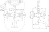 Смеситель Rav Slezak Morava retro MK159.5/2SM для ванны с душем