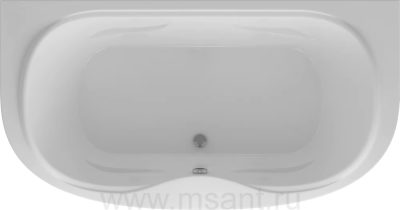 Акриловая ванна Aquatek Мелисса 180x95, с каркасом, фронтальным экраном, сливом-переливом