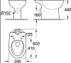 Чаша для унитаза-компакта Grohe Bau Ceramic 39349000 безободковый