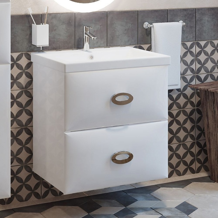 Тумба Marka One Ovale 60П White