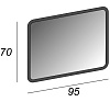 Зеркало Cezares 44993 c LED-подсветкой anti-fog 95x70