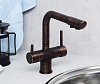 Смеситель Wasserkraft A8047 для кухонной мойки, темная бронза