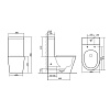 Унитаз напольный Triton-Pro Corso CO-3906, сиденье, фурнитура