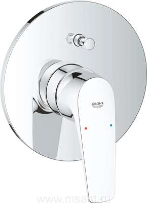 Смеситель Grohe BauFlow 29113000 С ВНУТРЕННЕЙ ЧАСТЬЮ для ванны с душем, хром