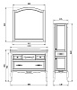 Мебель для ванной ASB-Woodline Модерн 105 рошфор, белая патина