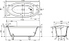 Ванна из искусственного камня Эстет Венеция 170x80, L 