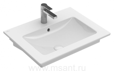 Раковина Villeroy & Boch Venticello 412460R1 60х50, alpin ceramicplus, с переливом