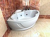 Акриловая ванна Акватек Галатея 135x135 с каркасом, сливом-переливом, фронтальным экраном