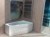 Акриловая ванна Акватек Медея 170x95 R, с каркасом, сливом-переливом, без фронтального экрана