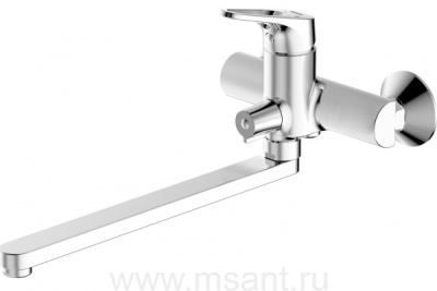 Смеситель для ванны длинный излив Bravat F648162C-01A