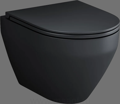 Унитаз подвесной AM.PM Spirit V2.0 FlashClean с микролифтом, черный матовый