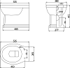 Унитаз приставной BelBagno Trevi BB135CBL