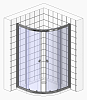 Душевой уголок BelBagno Uno 195 R 2 95 P Cr стекло текстурное