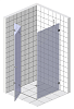 Душевой уголок GuteWetter Lux Square GK-003 левый 100x100 см стекло бесцветное 6-8, фурнитура хром
