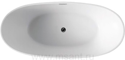Ванна акриловая Azario GLASGOW 166х78 с сифоном и металлической рамой 