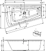 Акриловая ванна Riho LED Smart 170х110 R