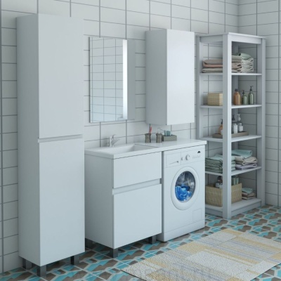 Мебель для ванной Эстет Dallas Luxe 100 напольная, 2 ящика, L с раковиной