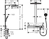 Душевая стойка Hansgrohe Rainmaker Select 460 3jet showerpipe