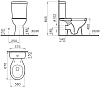 Унитаз-компакт Norm Nord 9845B099-7201 сиденье термопласт с микролифтом