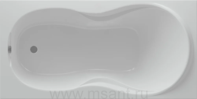 Акриловая ванна Aquatek Мартиника 180x90, с каркасом, фронтальным экраном, сливом-переливом (слева)