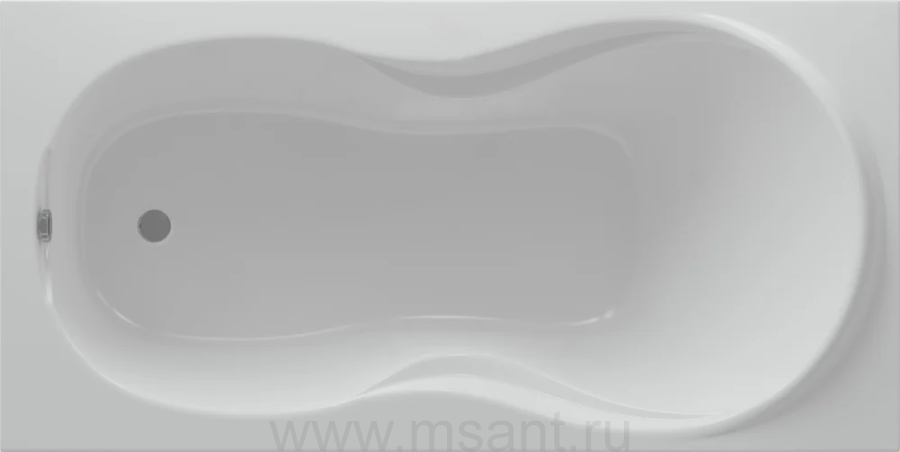 Акриловая ванна Акватек Мартиника 180x90, с каркасом, фронтальным экраном, сливом-переливом (слева)