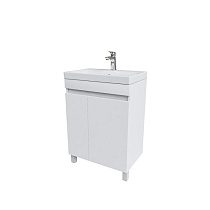 Тумба с умывальником напольная с дверцами, белая, 60 см, Zodiac, IDDIS, ZOD6CDFi95K подходит ум. 3506000i28