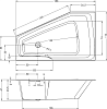 Акриловая ванна Riho Rething Space R, 180х110