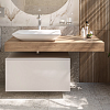 Столешница с раковиной Duravit 120, дуб французский, без отверстий, с раковиной Duravit Viu, 60, белая