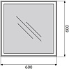 Зеркало BelBagno SPC-GRT-600-600-LED-BTN