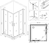 Душевой уголок RGW Hotel HO-31 800x800x1950 профиль хром