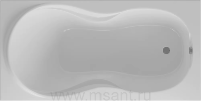 Акриловая ванна Aquatek Мартиника 180x90, с каркасом, сливом-переливом, без фронтального экрана