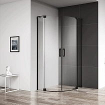 Душевой уголок Cezares Slider R 2 90/100 C NERO профиль черный, стекло прозрачное