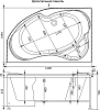 Акриловая ванна Aquanet Capri 170x110 L 