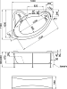Акриловая ванна 1MarKa Catania 160x110 L