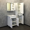 Мебель для ванной Comforty Модена М 60, напольная, белая матовая с раковиной Quadro 60 