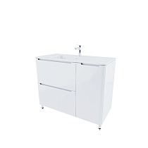 Тумба с умывальником, напольная, 100 см, белая, Edifice, IDDIS, EDI10WFi95K