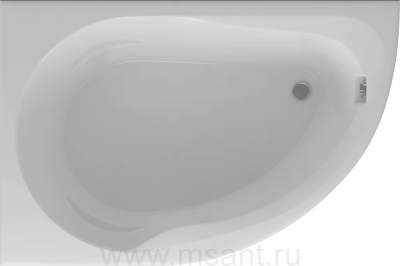 Акриловая ванна Aquatek Вирго 150x100 L, с каркасом, фронтальным экраном, сливом-переливом