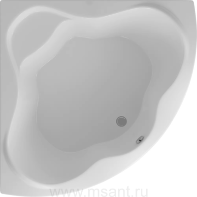 Акриловая ванна Aquatek Галатея 135x135 с каркасом, сливом-переливом, фронтальным экраном